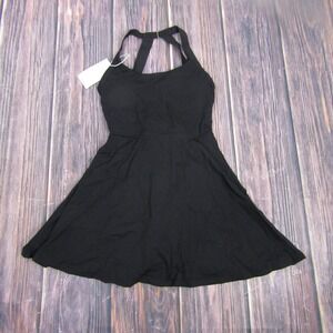 Halara NEW NWT Womens Small Black Mini Dress Built In Shorts Golf Tennis Sporty